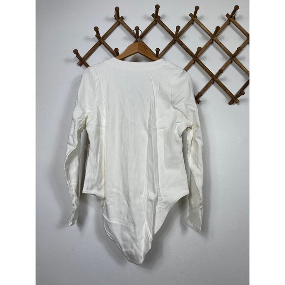 Good American Long Sleeve Button Up Bodysuit Size 5 - Picture 4 of 8